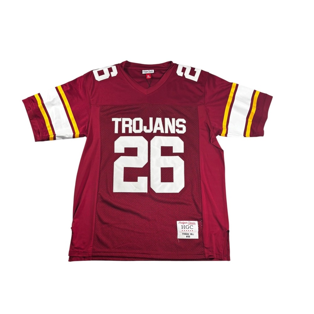 Headgear Classics Tyreek Hill Trojans #26 High School Football Jersey Maroon XL